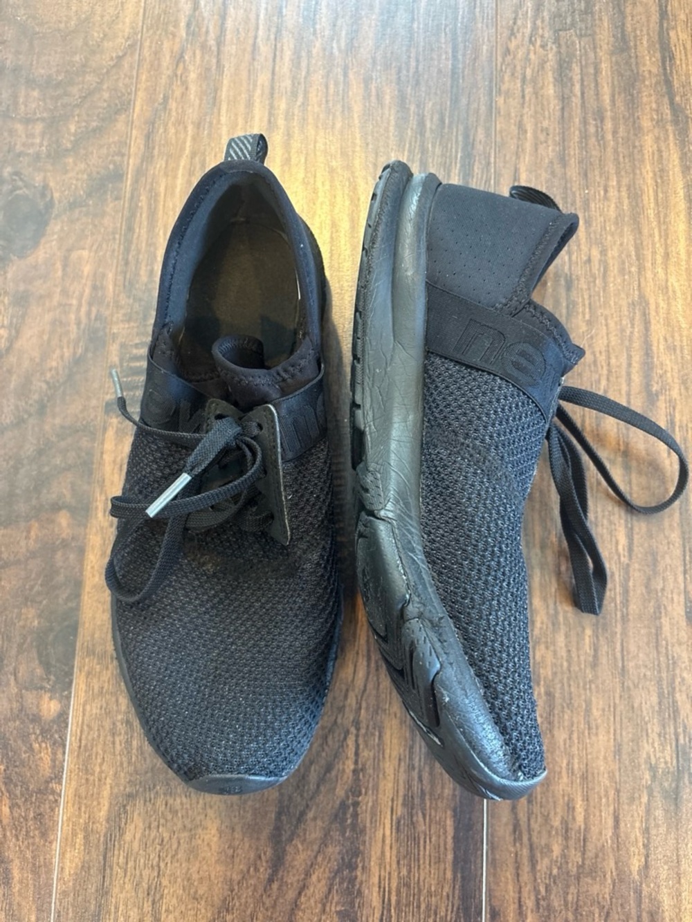 Women’s New Balance Black Knit Lace-Up Running Sneakers